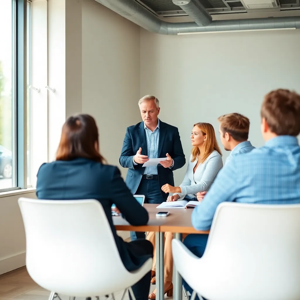 Professionele Nederlandse werknemers in overleg over persoonlijk ontwikkelingsplan
